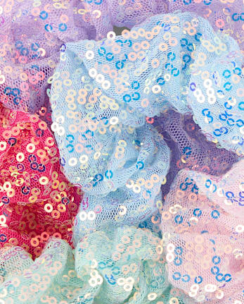 Girls Sequin Scrunchie 6-Pack