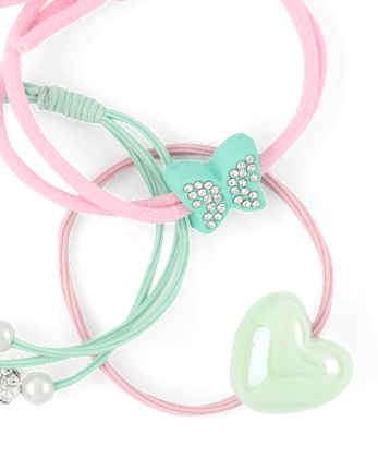Girls Charm Hair Tie 12-Pack