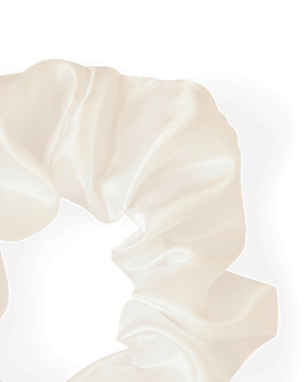 Girls Satin Heart Charm Scrunchie 3-Pack