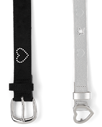 Girls Heart Belt 2-Pack