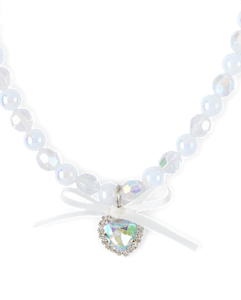 Girls Heart Beaded 2-Piece Jewelry Set
