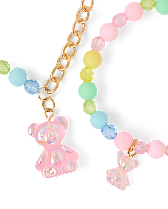 Girls Bear 2-Piece Jewelry Set