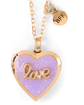 Girls Bow Locket BFF Necklace 3-Pack