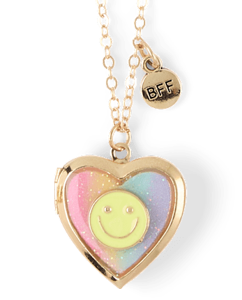 Girls Butterfly Locket BFF Necklace 3-Pack - MULTI CLR
