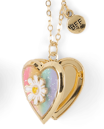 Girls Butterfly Locket BFF Necklace 3-Pack - MULTI CLR