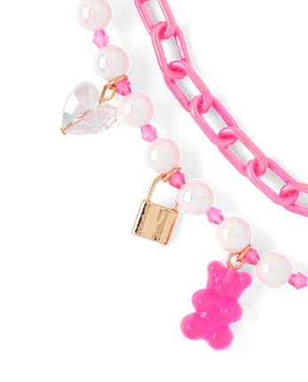 Girls Chain Charm Necklace 2-Pack