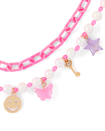 Girls Chain Charm Necklace 2-Pack