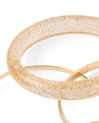 Girls Heart Bangle Bracelet 7-Pack