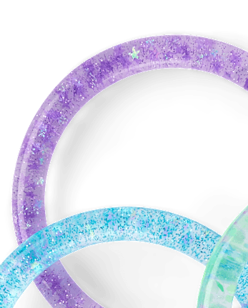 Girls Glitter Bangle Bracelet 4-Pack