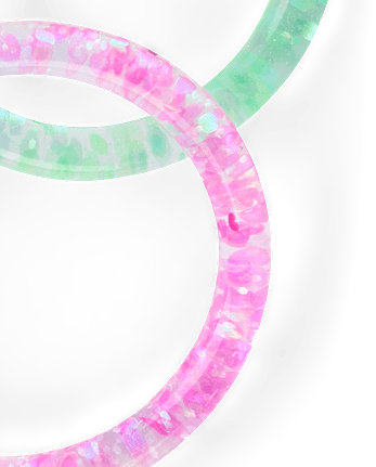 Girls Glitter Bangle Bracelet 4-Pack