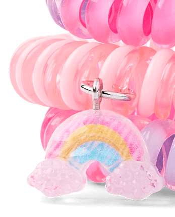 Girls Butterfly Coil Bracelet 4-Pack - MULTI CLR