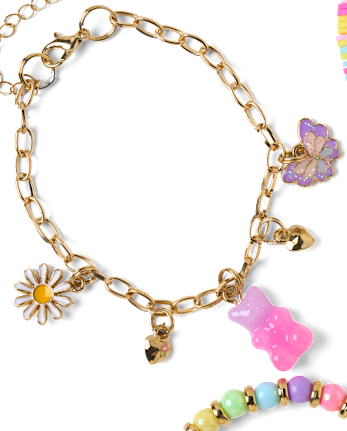 Girls Charm Bracelet 4-Pack - MULTI CLR