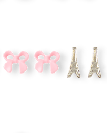 Boucles d'oreilles papillon pour filles (lot de 20) - MULTI CLR