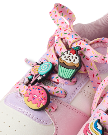 Ensemble de 7 lacets et breloques pour chaussures de bonbons pour filles - MULTI CLR