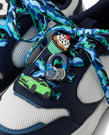 Ensemble de 7 lacets et breloques pour chaussures de gamer pour garçons - MULTI CLR