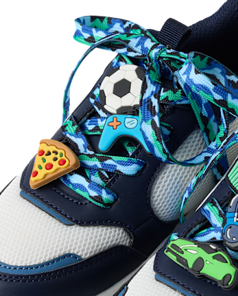 Ensemble de 7 lacets et breloques pour chaussures de gamer pour garçons - MULTI CLR