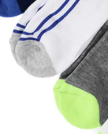 Boys Colorblock Cushioned Ankle Socks 6-Pack