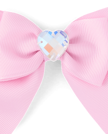 Toddler Girls Heart Bow Hair Clip 3-Pack