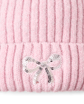 Toddler Girls Embellished Icon Pom Pom Beanie