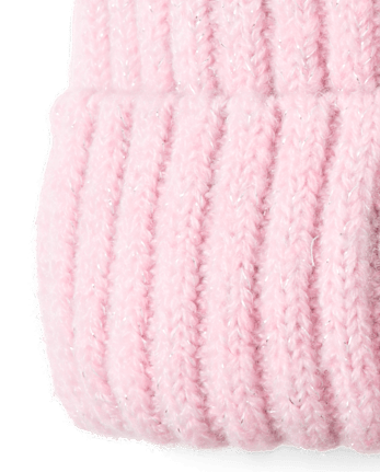 Toddler Girls Embellished Icon Pom Pom Beanie