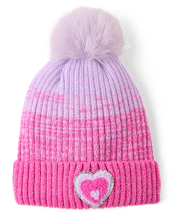 Toddler Girls Embellished Icon Pom Pom Beanie