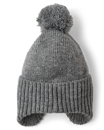 Kids Pom Pom Ear Flap Beanie