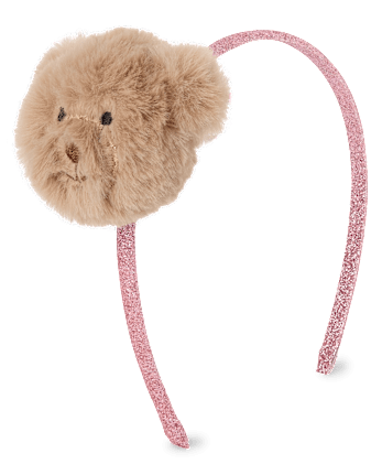 Toddler Girls Plush Bear Headband 2-Pack