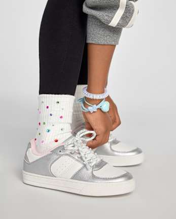 Girls Embellished Midi Socks 2-Pack