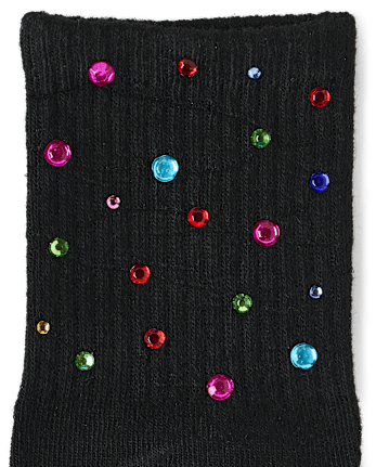 Girls Embellished Midi Socks 2-Pack