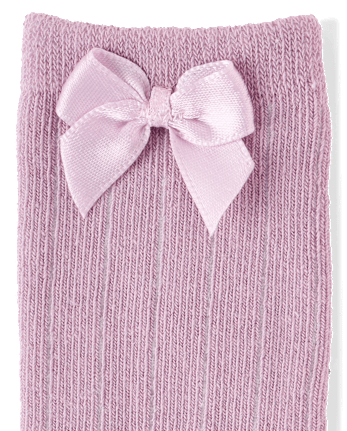 Baby Girls Bow Pointelle At Knee Socks 3-Pack