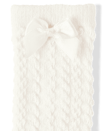 Baby Girls Bow Pointelle At Knee Socks 3-Pack