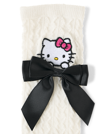 Girls Hello Kitty® Embroidered Bow Boots Socks 2-Pack