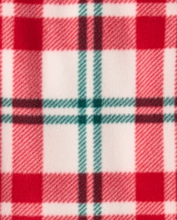 Baby And Toddler Girls Matching Family Plaid Dream Fleece Ruffle Nightgown