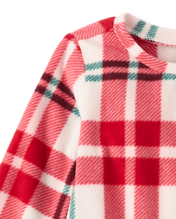 Baby And Toddler Girls Matching Family Plaid Dream Fleece Ruffle Nightgown