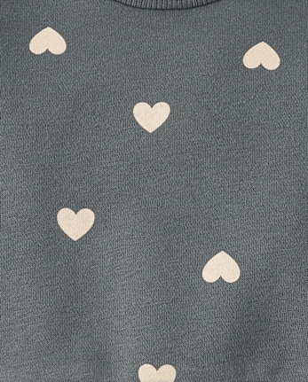 Baby Girls Heart Premium Fleece 2-Piece Playwear Set