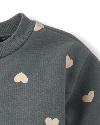Baby Girls Heart Premium Fleece 2-Piece Playwear Set