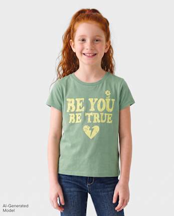 T-shirt graphique Girls Be You - GLASS GREEN CL