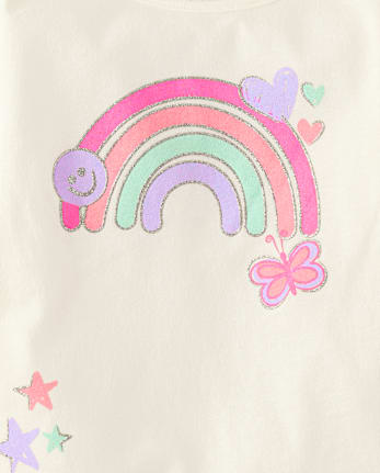 Toddler Girls Rainbow Top 4-Pack