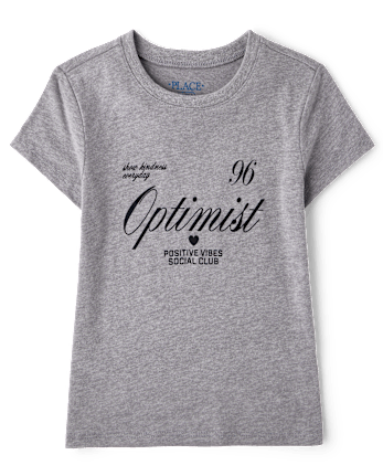 Girls Optimist Marled Graphic Tee
