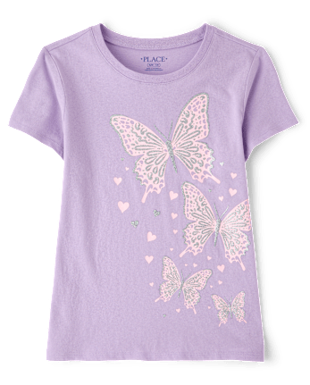 Girls Butterflies Graphic Tee