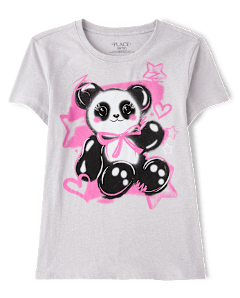Girls Panda Graphic Tee