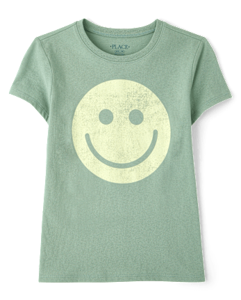 Girls Happy Faces Graphic Tee