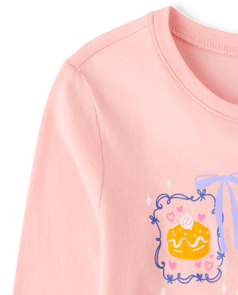 Girls Hanukkah Graphic Tee - PINK SEA SALT