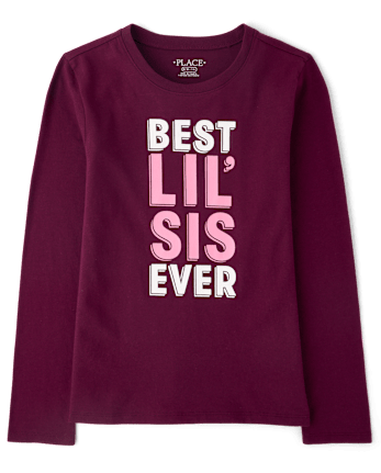 Girls Best Lil' Sis Ever Graphic Tee - CRAISIN