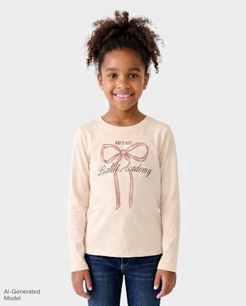 Girls Ballet Academy Graphic Tee - DOVER DUNE