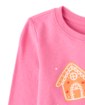 Baby And Toddler Girls Christmas Cookies Graphic Tee - TEABERRY