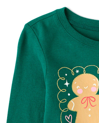 Baby And Toddler Girls Christmas Joy Graphic Tee - GARDEN STROLL