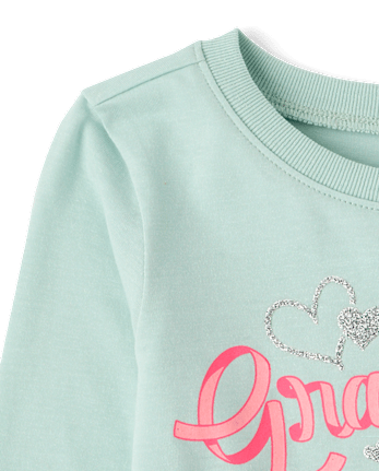 Baby And Toddler Girls Grandpa's Girl Graphic Tee - MINT CREAM