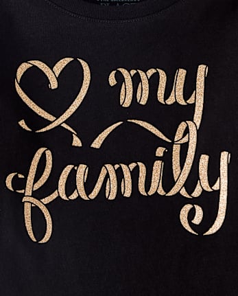 Baby And Toddler Girls Love My Family Graphic Tee