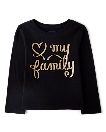 Baby And Toddler Girls Love My Family Graphic Tee